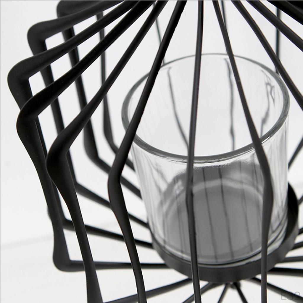 Wire Hollow Wedding Hanging Candle Holders Lantern Case