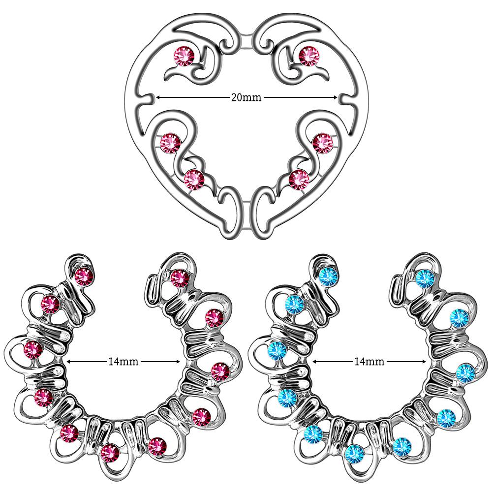 Heart-Shaped Stainless Steel Hollow Nipple Studs with Anti-Diamond Design