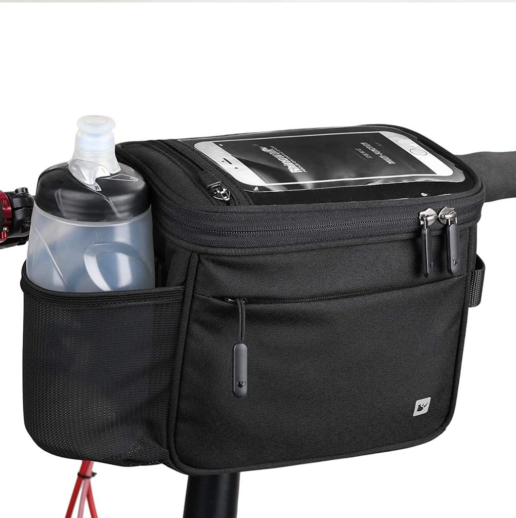 Rhinowalk Waterproof Bicycle Front Handlebar Frame Side Matte Black Basket, Bag, Bag, Bag, Bag,