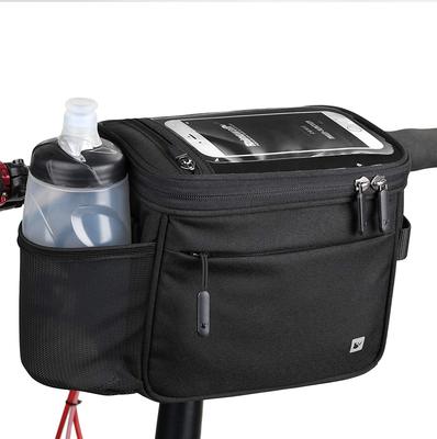 Rhinowalk Waterproof Bicycle Basket Front Bag Handlebar Bag Frame Bag Side Bag, Matte Black