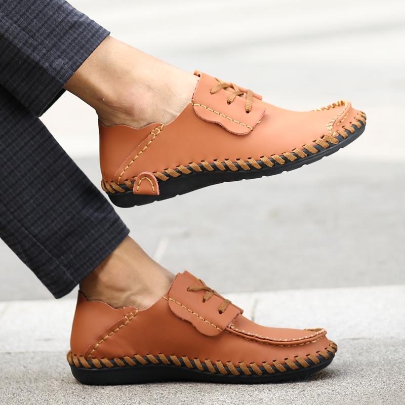 Mokkasiner for menn Loafer Kjøring Gommino Comfort Flats Uformell snøring Skinnsko i plussstørrelse for menn Overstørrelse