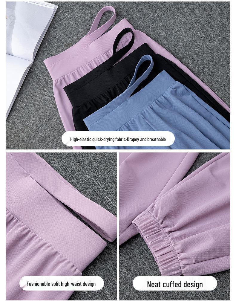 Women's Quick-Dry Yoga & Running Set: Sunscreen Jacket & Casual Pants