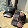 Color Blocked Imitation Teddy Velvet Baseball Hat for Women In Autumn and Winter Thickened Warm Peaked Cap Trendy Brand Sun Hat for Men