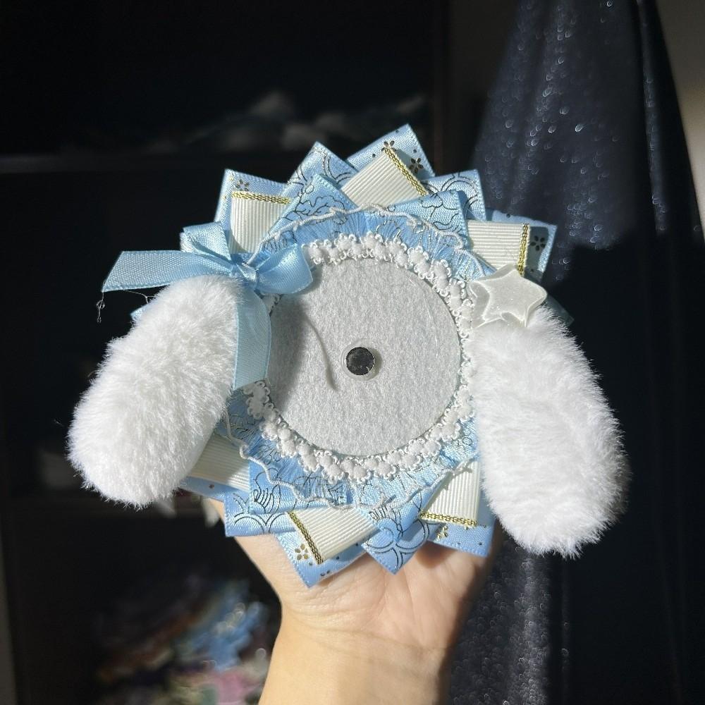 Handmade Itabag Badge Holder Ribbon Lace Badge Rosette Base Tray Lolita Badges Holder  Teen Girls