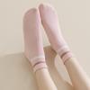 Female Spring and Autumn Striped Sweat Absorbent Breathable Boneless Sports In Tube Cotton Socks