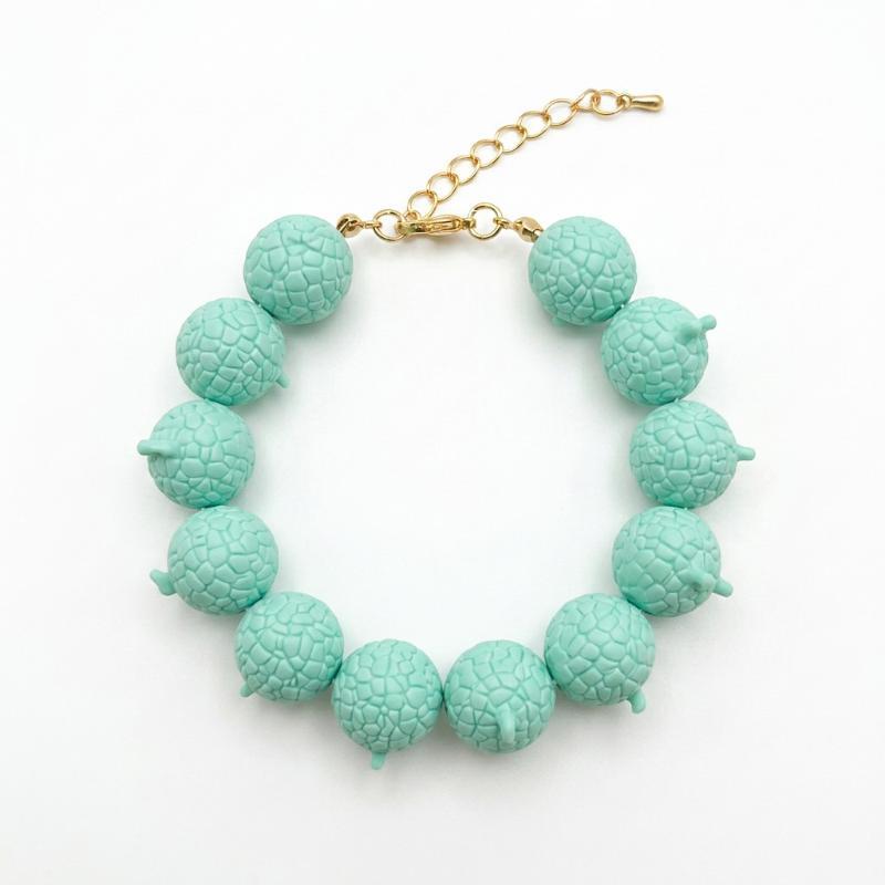 3D Fruit Beaded Bracelet Hypoallergenic Resin Hand Chain for Women Summer Seaside Trip Jewelry Accessories