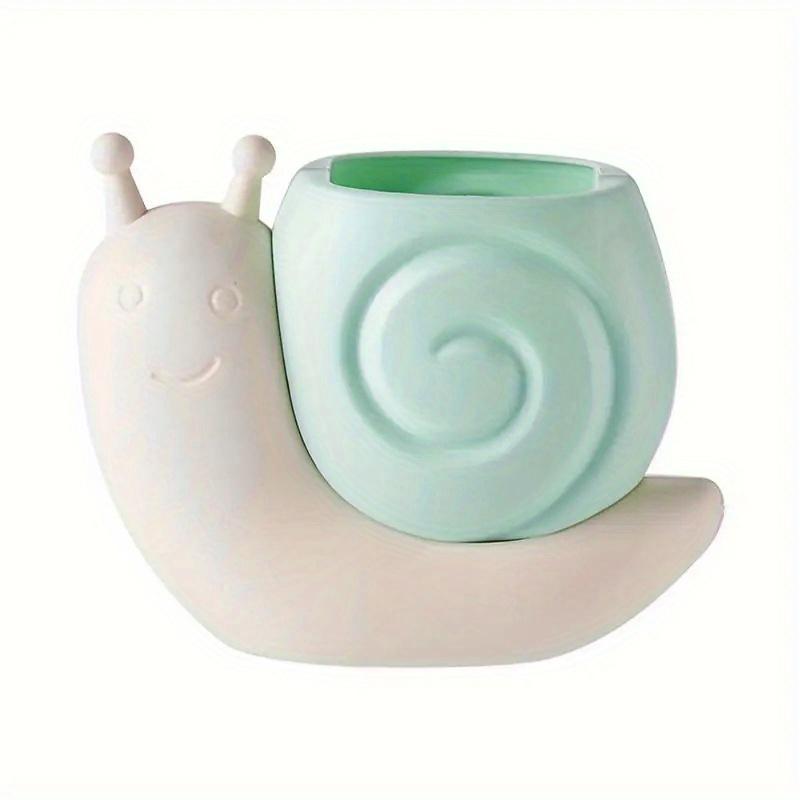Snail-Shaped Pen Holder Multi-Functional Desk Organizer Pencil Storage Desktop Stationery Container Makeup Brush Holder