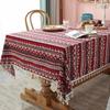 Anti-slip Bohemian Tablecloth with Tassel Table Protecter Placemat Table Cover  Dinning Room