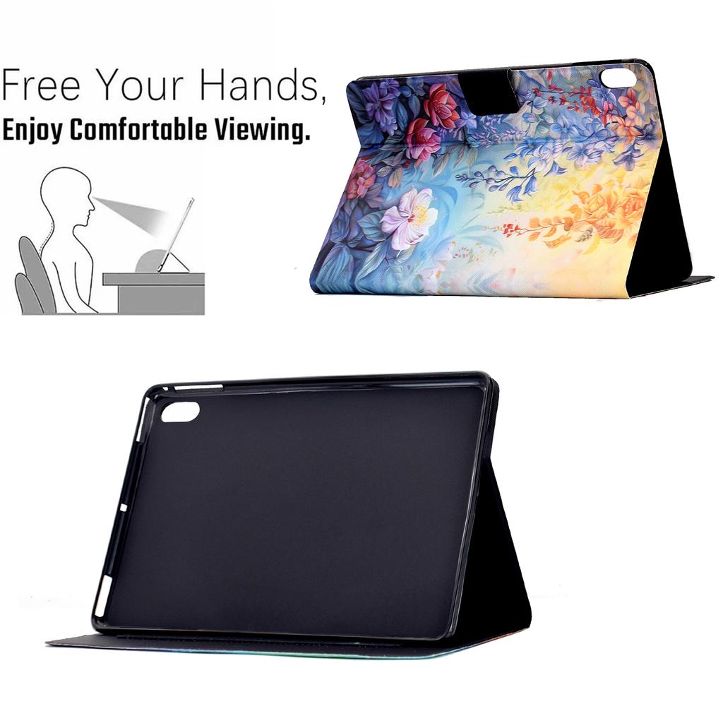 For iPad Mini (2024)/(2021) Case Colorful Pattern Painting Card Slots Stand Leather Tablet Cover with Auto Sleep/Wake