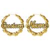 30Mm 100Mm Custom Bamboo Hoop Earrings Customize Name Earrings Bamboo Personality Earrings With Eye Catching Statement Words Hiphop SexyPersonality