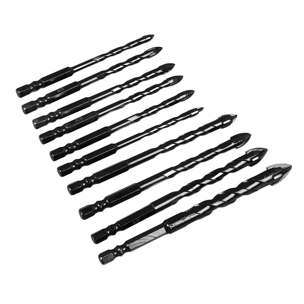 10 Stück Betonbohrer 1/4 Zoll Sechskantschaft Nass Trocken Bohren Diamantbohrer für Keramikfliesen Holz