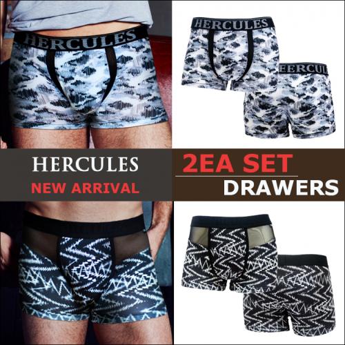 

[Hercules Underwear] Mesh Meets Mesh Dual-Mesh Trunks Set HB2DR203SET [Shipped from Korea] 100% Authentic 95