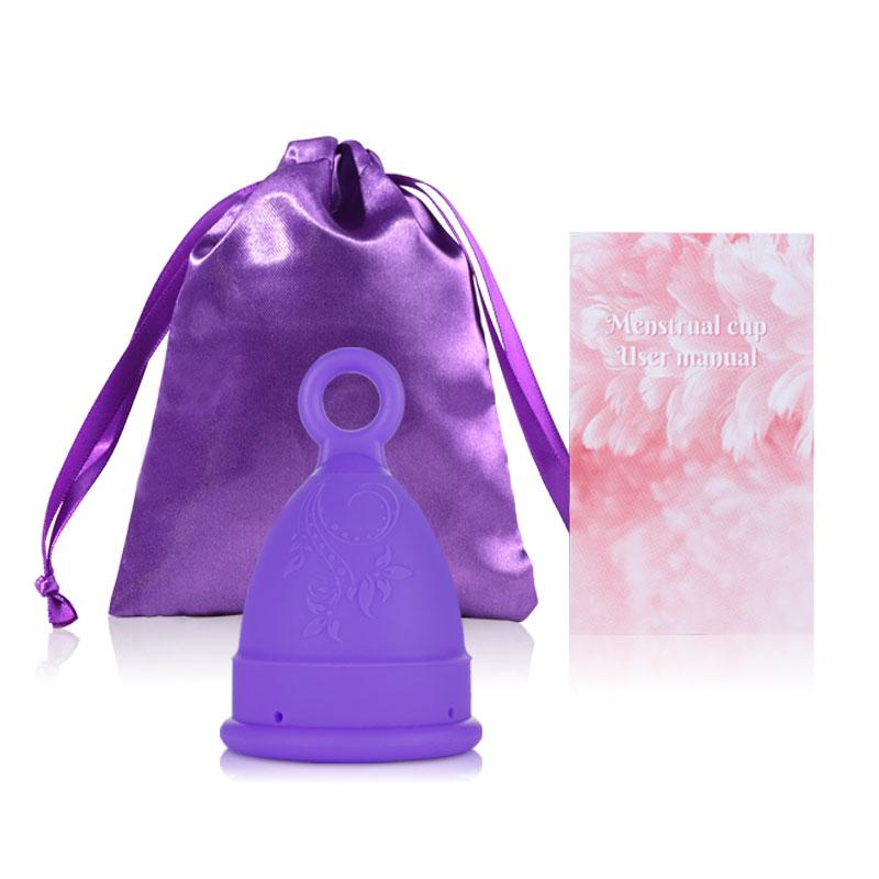 Menstrual Collector Medical Silicone Rainbow Colour Menstrual Cup Sterilizer Vagina Women Hygienic Silicon Period Menstruation(A03)