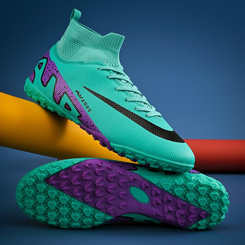 

2024 новая детская футбольная обувь длинные шипы мужская и женская взрослая студенческая тренировочная обувь настоящая спортивная футбольная обувь мужская обувь 40
