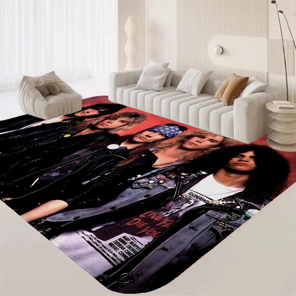 Guns n'roses Band Retro Raummatten Waschbar Rutschfest Wohnzimmer Sofa Stühle Bereichsmatte Küche Alfombra