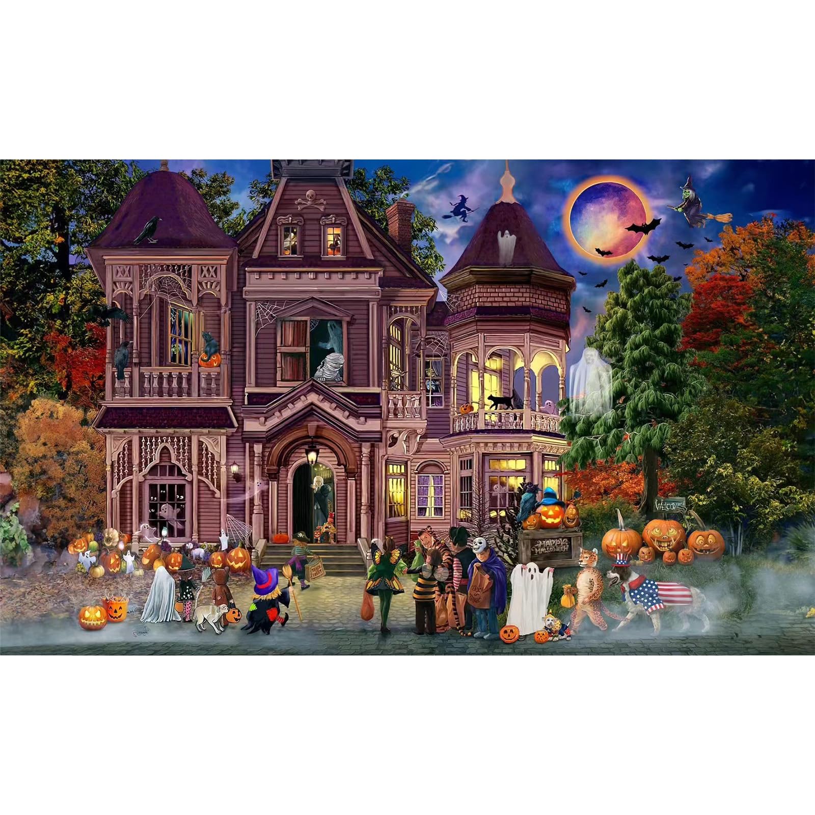 

500-piece jigsaw puzzle: a challenging family game featuring vibrant art of landscapes, cities, animals, and holiday themes. Made on dust-free,