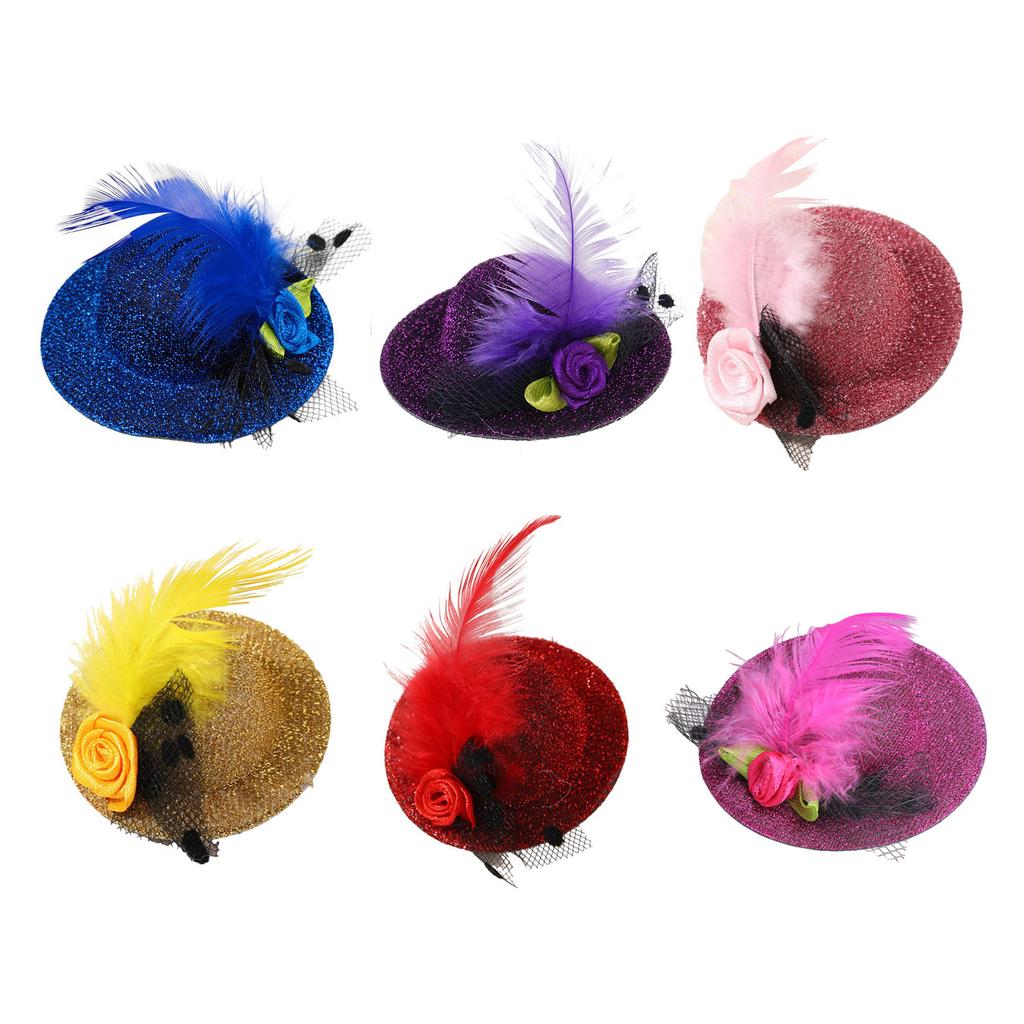 Small Fascinator Hats for DIY Project Craft Prom Tea Party Top Hats Hair Accessories for Baby Girls Toddlers Kids