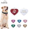 Personalisierbares Hundehalsband Adressanhänger, Personalisierter Gravierter Hund ID Namensanhänger Haustierzubehör Liebe Glitzer Anhänger für Katzen und Hunde
