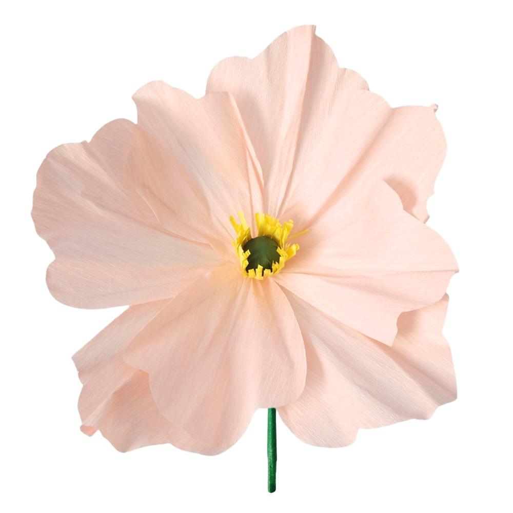 NEW 50/60CM DIY Wrinkle Paper Flowers PE Foam Large Size Handmade Flowers Rose Branch 40cm Length 3D Flowers Garden