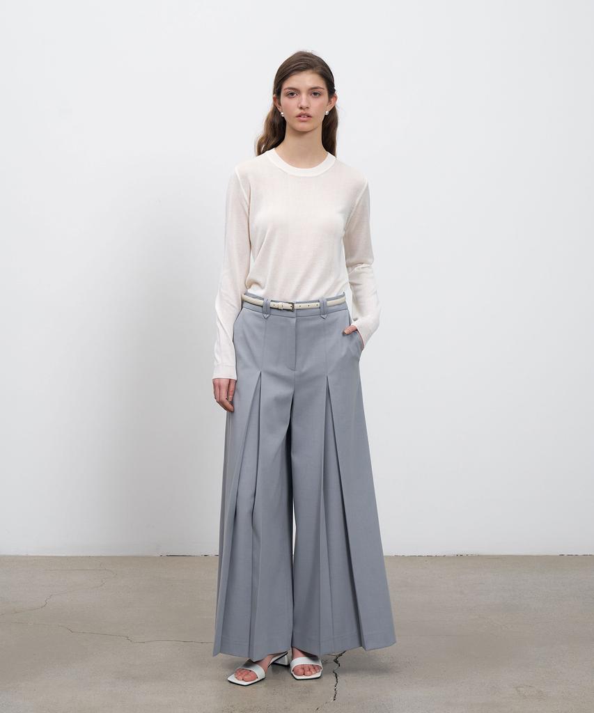 RENEJ Pleated Wide Trousers