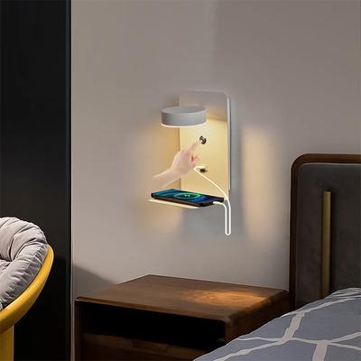 Bedroom Led Wall Lamps with USB Charge Wall Light Indoor Lamp for Living Room Decor Wall Panels with Switch Aisle Modern Sconce