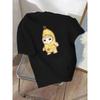 Women's Casual Sleeve with Cute Banana Cat Print Stretch Round Neck Summer Short Sleeved Streetwear Tops