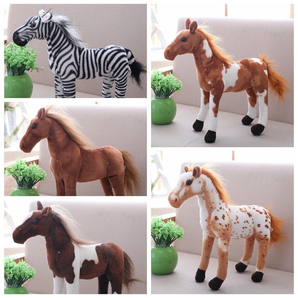 Stuffed Animal Realistic Horse Stuffed Toy Simulation Horse Plush Doll  Birthday Gift