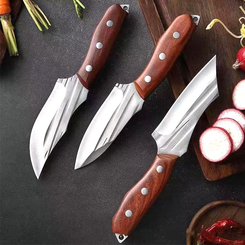 Kitchen Chef Knife Meat Cleaver Knife Butcher Hand Forged Sharp Stainless Steel Knife Fruit Butcher Boning Cooking Kitchen Tool