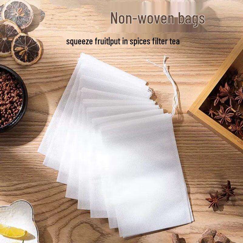 ZISIZ Disposable Non-woven Drawstring Tea Filter Bags