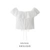 Kaslead New Women Clothes Western Style Versitile Fashion Simple Cotton Embroidery Small Top