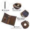 CONTACT'S Genuine Leather Travel Wallet with Passport Holder RFID Blocking Business Credit Card Holder Anti-lost Purse