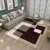 Modern Geometric Patchwork Rug Living Room Bedroom Office Carpet Minimalist Pattern Design Soft Durable Home Decor Stylish Style