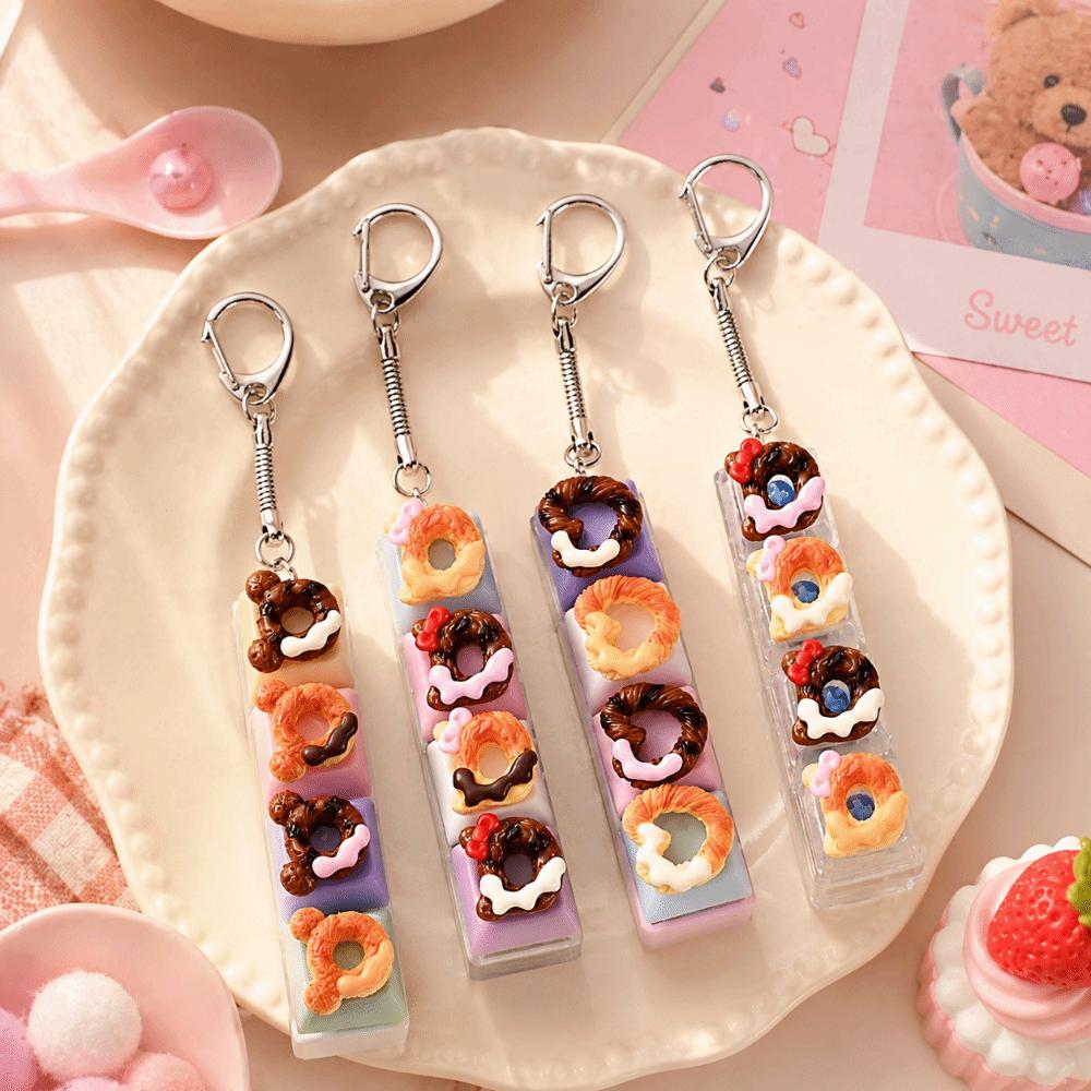 Fingertip Button Toy Fidget Key Chain Creative Mini Keyboard Pendant Keycap Keychain  Key Decor