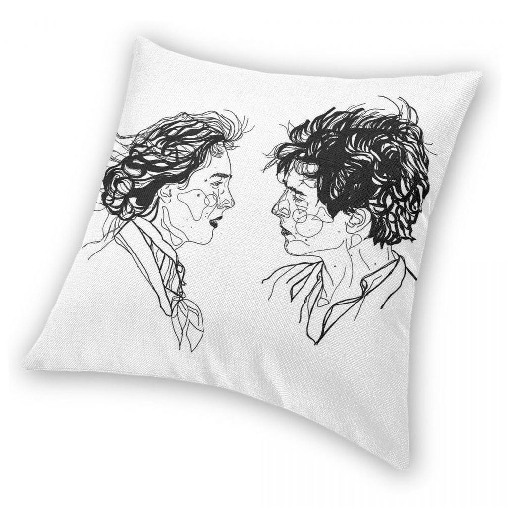 Jo Laurie Little Women quadratischer Kissenbezug Polyester Leinen Samt Kreativer Reißverschluss Dekor Kissenbezug für Sofakissen Zimmerkissenbezug 45X45