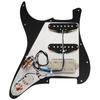 Musiclily Pro SE Schlagbrett mit Alnico 5 Tonabnehmern und Super Switch für ST Strat E-Gitarren mit Zebra Stegtonabnehmer ST-HSS-60SE Vorverkabelt 5-Wege Gitarren,