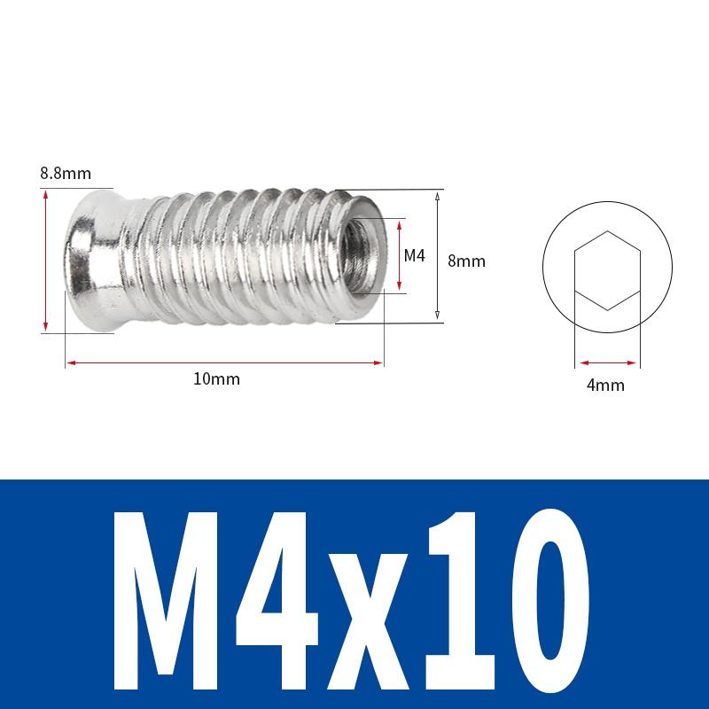 M4 M5 M6 M8 304 Stianless Steel Hex Socket Drive Insert Nuts Threaded For Wood Furniture