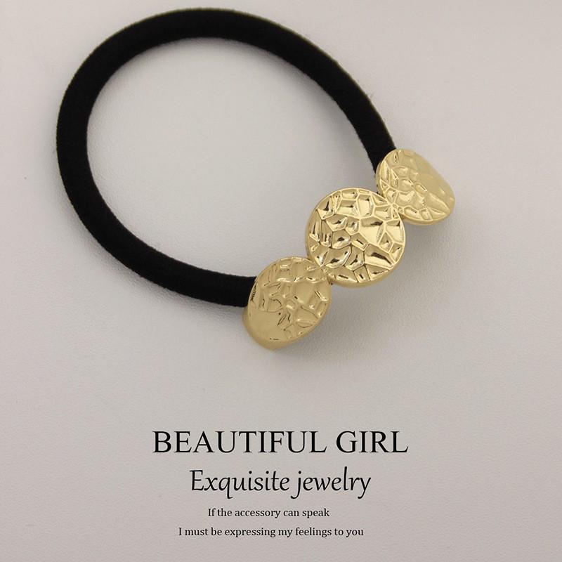 Minimalist Metal Hair Ring - New Korean Style High-End Ponytail Tie Rubber Band.