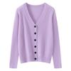 Women's 100% Pure Cashmere V-Neck Cardigan - New Fashion, Casual Knit Sweater Coat