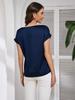 2025 Women's Summer Glossy Solid Color Short Sleeve Loose T-shirt