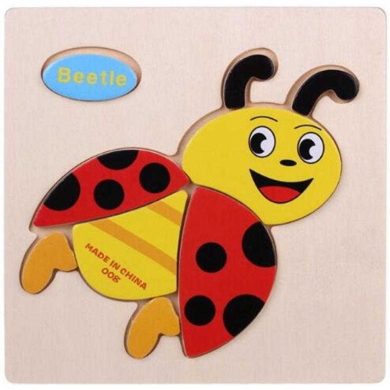 Wooden Puzzle Toy Children Building Blocks Cartoon Animal Boys Girls Early Childhood Toys