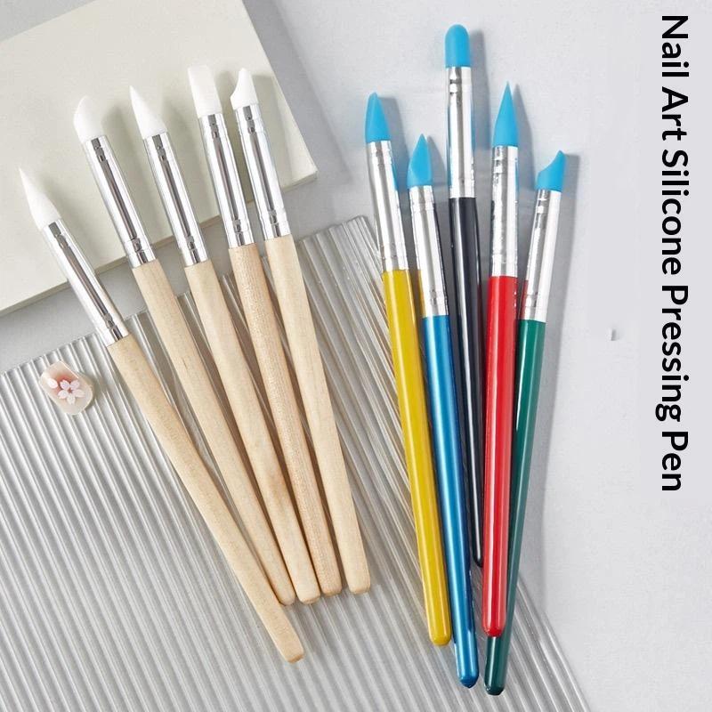 5/10Pcs Silicone Clay Sculpting Tool For Brush Modeling Dotting Nail Art Pottery Clay Tools Diy Carving Sculpting Tools