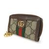 Gebrauchter GUCCI Schlüsselanhänger Off-Leder 523157 Sherry-Linie GG Supreme Canvas/Leder Beige Braunes Band