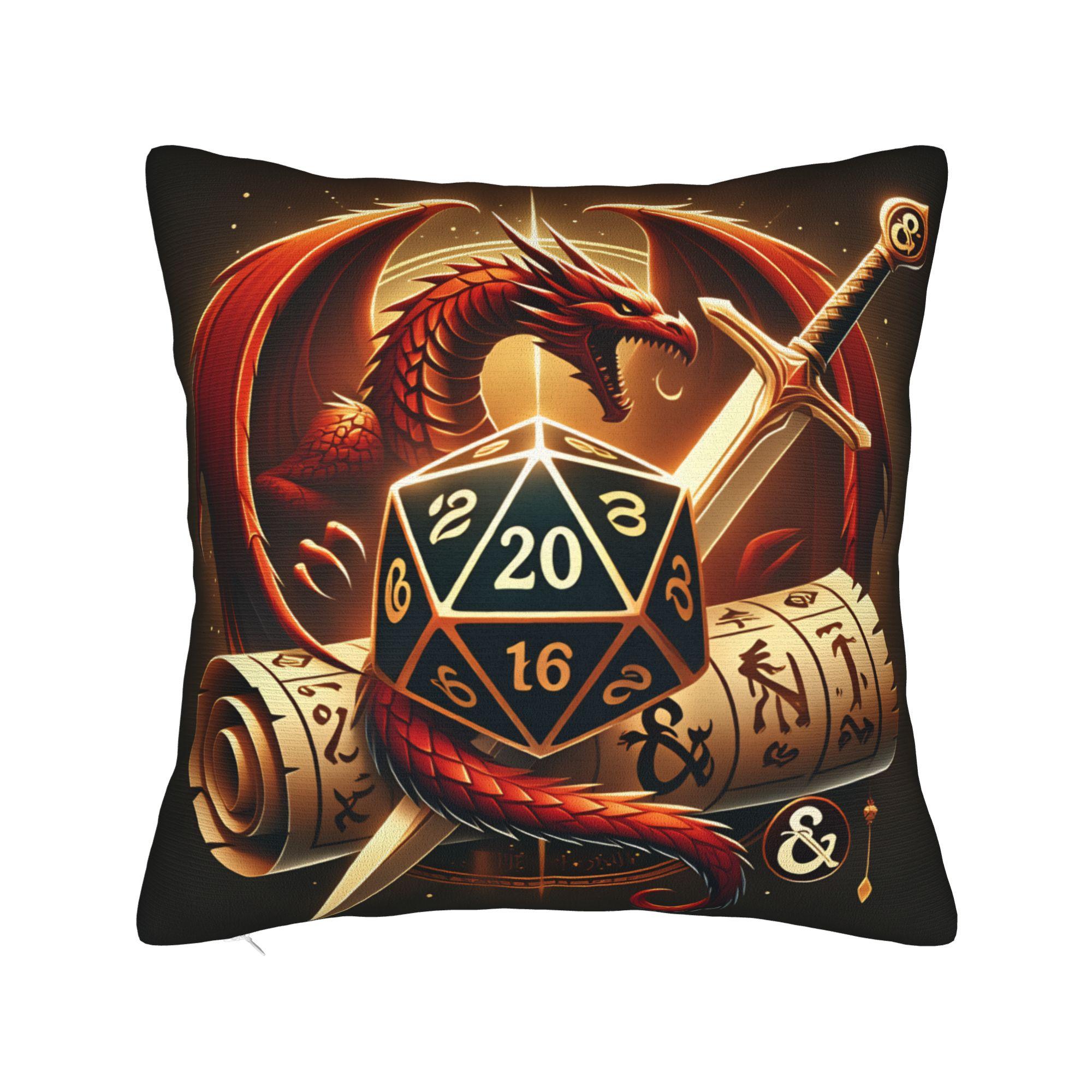 

Pillow Case DND D&D Dragon Retro Comfy Pillow Cover For Wedding Party Home Decor Morden Pillowcases 50*50cm