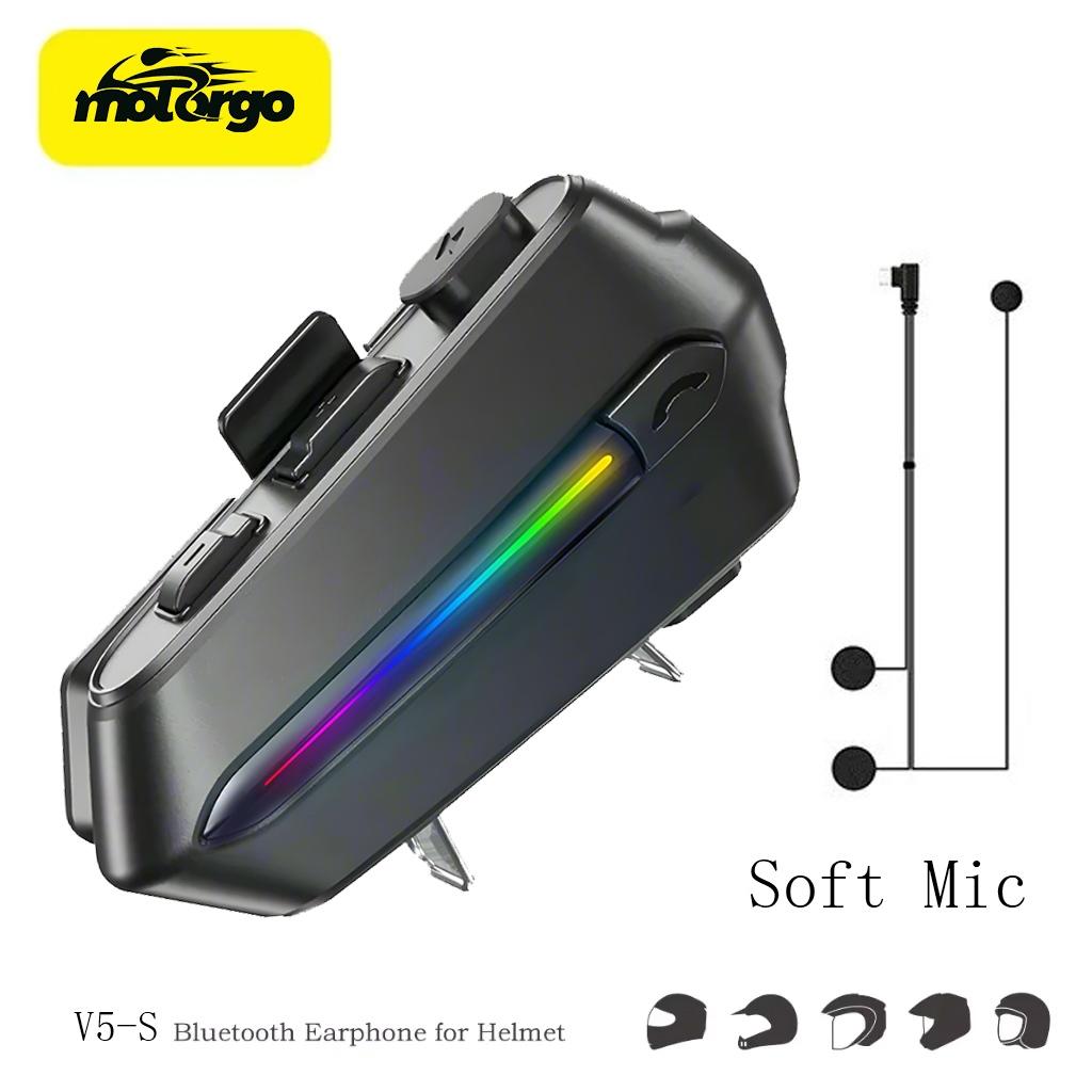 

Водонепроницаемая мотоциклетная гарнитура Bluetooth с интеркомом, голосовое управление ИИ, 800 мАч, ENC Soft Mic