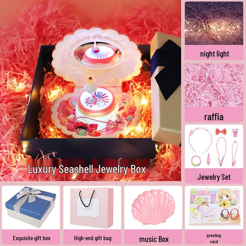 Little Girl Princess Ballet Music Box - Rotating Crystal Ball Birthday Gift for Children