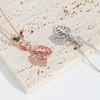 Original design diamond-encrusted leaf pendant necklace, simple and high-end double-layer leaf necklace