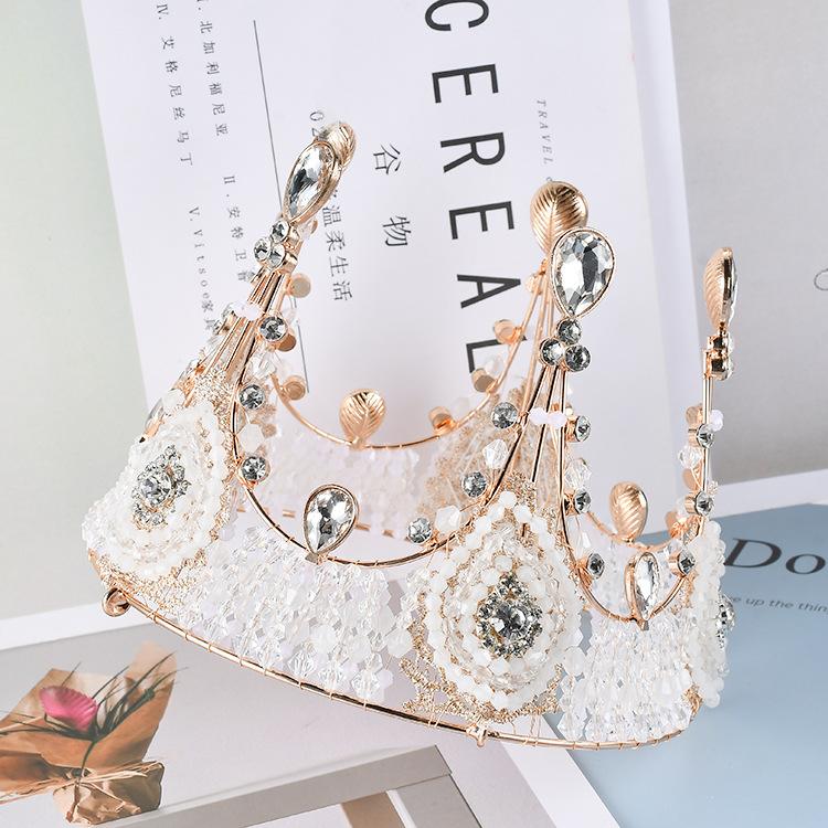 

Grand Queen Lace Crystal Crown Cake Декоративний орнамент Дорослі діти Queen Crown Pearl Ornament жовтий