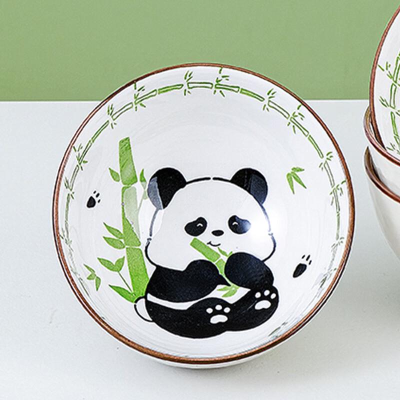 ZISIZ Keramik Panda Reisschüssel Geschenkset