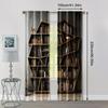 2pc,  Scene Curtain Modern Bookshelf Protecting Privacy Holiday Decorations for Room Decor Aesthetic