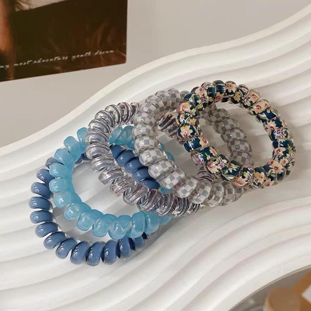 Gradient Elastic Hair Tie – High-Quality Telephone Cord Hair Accessory